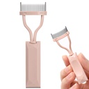 Eyelash Comb Separator, Arc תוכנן Lash Definer Comb איפור Mascara Comb Applicator עם כיסוי, עין Cosmetic Brush Tool (Naked Pink)