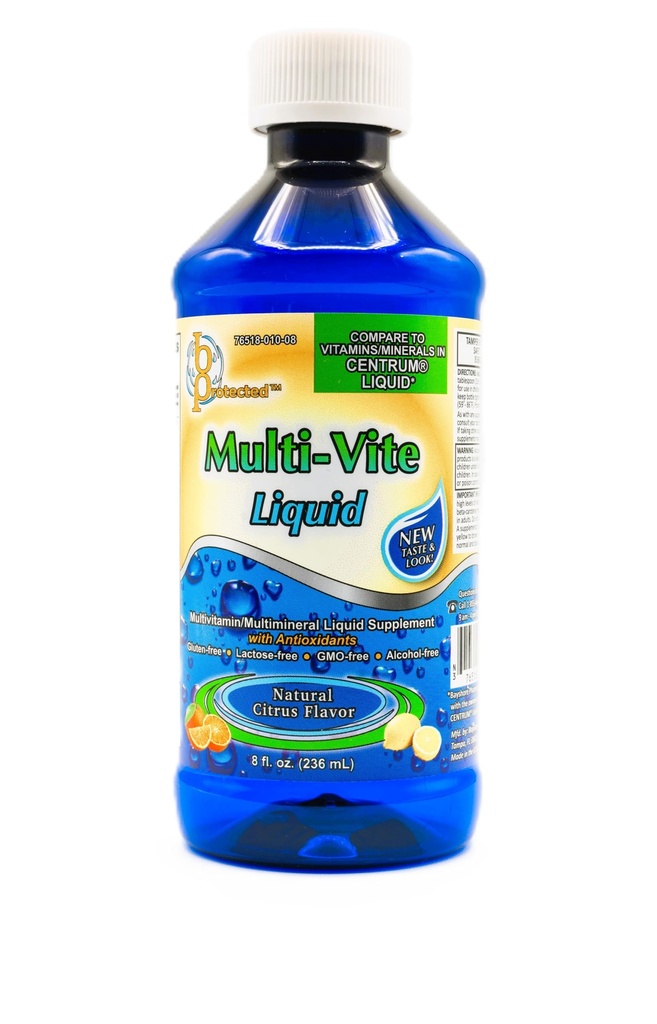 Multi-Vite נוזל אלכוהול חינם 8 fl Ounce (236 מ"ל) נוזל נוזלי