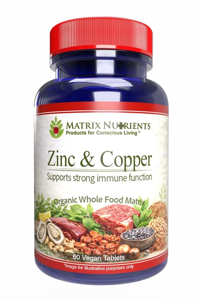 ZINC & Copper - LAB נבדק עבור הפוריות הגבוהה ביותר! קיצור מהיר, 100% צמחי טבע אורגניים - תמיכה מסיבית Immune - תיקון הלב והגוף! - טבליות טבעוניות (60ct)