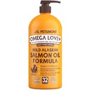 חיות מחמדmont אומגה אהבה + Wild אלסקה Salmon שמן לכלבים פורמולה 32 oz - דגים אומגה נוזל משאב חתולים תומכים בתפקוד המשותף Immune Heart Health תוספי מזון טבעי EPA DHA Fat Acids