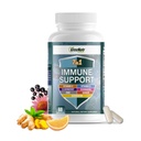 GreeNatr Immune תומך תוספת של ויטמין C, D3, Zinc 50 מ"ג, Quercetin, Echinacea Purpurea, Sambucus Elderberry וג'ינג'ר עבור הגנה מלאה Immune - 60 קפסולות (1בק)