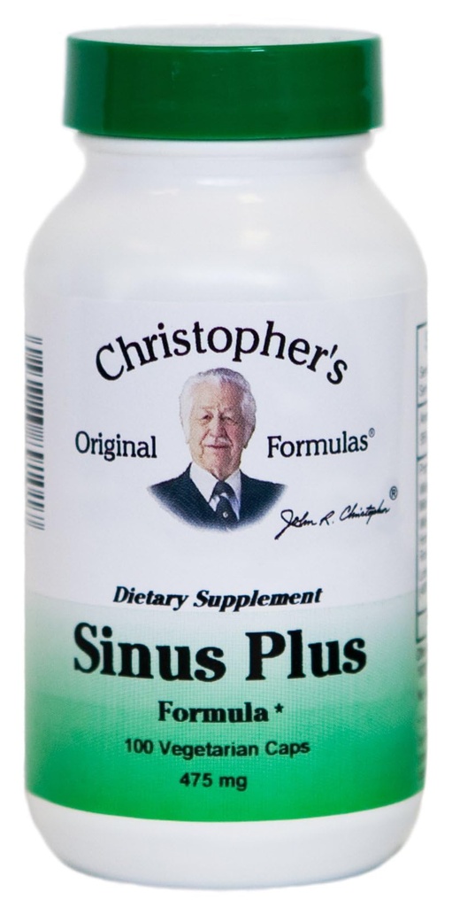 הפורמולות המקוריות של כריסטופר Sinus Plus, Sinus Support כמוסות, Whole Herb Synergistic Band, 100 Count