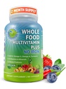 טבעוני שלם מזון מדי יום Multivitamin ללא ברזל, Methylated Multivitamin לנשים וגברים, מיוצר עם פירות וירקות, B-Complex, Probiotics, Enzys, CoQ10, אומגה, Turmeric, non-GMO, 180 Count