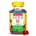 Nature Made Zero Sugar Energy ויטמין B12 מסטיקנים 1000 mcg לכל משרת, B12 ויטמינים, אנרגיה מטאבוליזם תמיכה, Aspartame Free, 110 חניכיים סוכר, 55 יום אספקה