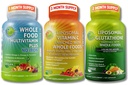 Immune & Daily All Support Bundle for Women & Men - ויטמין C 1500 מ"ג + Whole מזון רב ויטמין No Iron + Liposomal Glutathione 500 מ"ג - טבעוני, non-GMO, תמיכה יומית נקייה בריאות הציבור