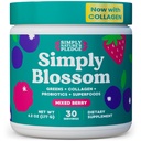 תזונה פשוטה: Daily Greens & Superfood אבקת + Collagen + Probiotics for Women's Digestive Health & Bloating Relief. עזרה לבלום בריאות - 30 יום אספקה