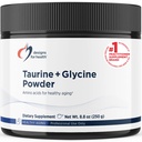 עיצובים לבריאות טאורין + אבקת Glycine - Amino Acids עבור הזדקנות בריאה - תמיכה סלולרית, Metabolic & Heart Health - Non-GMO Unflavored Amino Acid אבקת (250 גרם)