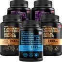 MEDCHOICE Turmeric & ג'ינג'ר (240ct), Sleep Melatonin (180ct), ו- Nootropic Brain (60ct) תוסף Bundle - השתלת המוח, השינה, ו- Immune Support - טבעוני, non-GMO, Gluten-FreeFree Gluten-Free Gluten-Free-Free Gluten-Free-Free Gluten-Free