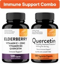 תמיכתה של סנדו | Elderberry & Quercetin כמוסות Bundle | תמיכה בבריאות החיסון