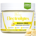 Zero Sugar - בננה Cream Electrolytes אבקת - דלה מדוקדקת - Caffeine Free Energy with All Natural Ingredients - טבעוני, Keto & Paleo - סוכר ללא אלקטרוליט אבקת משקאות Mix - 37 משרתים