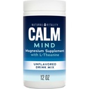 Natural Vitality Calm Mind, Magnesium Citrate + L-theanine אבקה, תוספת ל- Stress Relief, Gluten Free & Vegetarian, Unflavored, 12 oz.