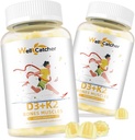 ויטמין D3 K2 חניכיים - ויטמין D3 5000IU K2 (MK-7) 120mcg תוספת עם ויטמין B Complex Sugar חינם עבור מבוגרים ילדים תומכים כוח שיניים העצם כוח Immune מנגו פלמור 60 ספירות 2 Packs 2 Packs