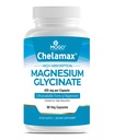 Chelamax Magnesium Glycinate ים המלח מקורו, 100% Chelated Magnesium לתמיכה בשינה, כאבי שרירים, בריאות העצם. מיוצר בארצות הברית, צד שלישי נבדק, heavy מתכת חינם, glicinato de Magnesio קפסולות.