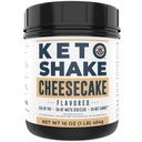 16oz גבינת הגבינה Keto Meal Suit Shake - Low Carb Keto חלבון אבקת Mix, חלבון שמן גבוה Shake with MCTs מ אבקת שמן קוקוס, Collagen Peptides ו Real USA Cream גבינות - 2 Net Carbs