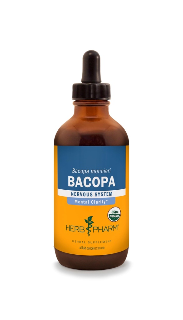 Herb Pharm מוסמך אורגני Bacopa לחלץ תמיכה המוח - 4 Ounce