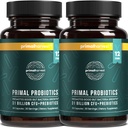Probiotics for Women and Men Shelf-Stable with Prebiotics Daily Supplement for Adults 60 קפסולות (2 Pack)