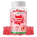 Magnesium Glycinate Gummies 1000mg - סוכר חינם Magnesium Potassium תוספת עם ויטמין D, B6, CoQ10 עבור Calm Mood & Sleep Support - 60 Strawberry חניכיים