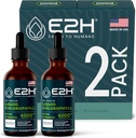 E2H Chlorophyll נוזל טיפות - אנרגיה Booster, Digest, Immune System Support and Internal Deodorant - טבעוני - Gluten Free - Non-GMO - (2 בקבוקים)