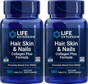 Life Extended Hair, Skin & Nails Collagen Plus Formula, 180 טבליות (Pack of 2)