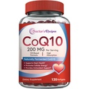 המתכון של הדוקטור CoQ10 200 מ"ג פרי המשרתת, High Absorption Coenzyme Q10 תוספת עם שמן זית, לב וסיולרי בריאות, ייצור אנרגיה ותמיכה אנטי-חמצן, 2 חודשים אספקה, 120 Softgels