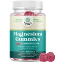 כוח נוסף Calm Magnesium Gummies למבוגרים - מרגיע מגנזיום Citratemies with Elemental Mag - Sleep Soft Chews Raspberry Flavored - Body & Mindlaxation - 60 Count Count