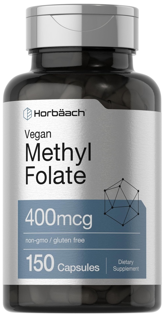 Horbäach Methyl Folate 400 mcg | 150 Vegan Capsules