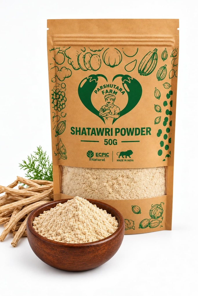 Parshutapa Farm Shatavari Powder | Pure Shatavari Root Powder | Traditional Ayurvedic Herbal Ingredient | Natural Wellness & Daily Use (50 G)