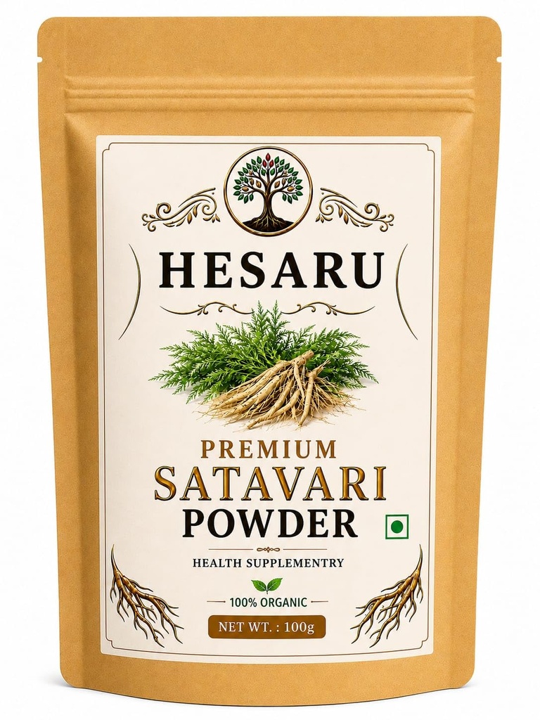 Shatavari Powder | Pure & Natural Asparagus Racemosus Root Powder | Ayurvedic Herbal Supplement for Women Wellness & Vitality | No Added Preservatives | Lab Tested (100gm)