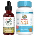 MaryRuth Organics Joint Health Liquid Drops & ויטמין K2+D3 Gummies (Peach מנגו ופרקיקוט) | פרויקט תוויות מאומתים | ויטמינים עבור Calcium, Joints ו- Bone Support | טבעוני, Non-GMO, Gluten Freeten Freeten Freeten Freeten Freeten Freeten