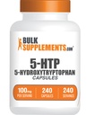 BulkSupplements.com 5-HTP כמוסות - 5-Hydroxytryptophan, Amino Acid תוסף - Gluten Free, 1 קפסולה לשרת, 240 הרוזן (Pack of 1)