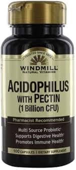 Windmill Acidophilus עם קפסולות Pectin, 100.0 הרוזן