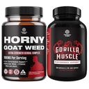 Bundle of Hory Goat Weed with Black Maca Root, Tongkat Ali, Saw Palmetto & Panax Geneseng Extract for Stamina & Energy ו-Extra Power טסטוסטרון Booster - תוסף לטיפוח שרירים לגברים