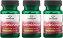 Swanson Nattokinase 2000 Fibrinolytic Units 100 מיליגרם 30 קפסולות Enzyme (3 Pack)