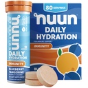 Nuun Immunity Electrolyte Tablet עם ויטמין D, C, E, & A, ג'ינג'ר, Elderberry, Magnesium & 4 אחרים חיוניים אלקטרוליטים, טבעוני, Blueberry Tangerine, 8 Pack (80 משרתים Total)