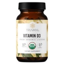 Truvani אורגני ויטמין D3 - צמחי מבוסס, USDA אורגני, Gluten-Free, non-GMO, טבעוני D3 תוספת - תמיכה העצם, Immune & Brain Health - 30 טבליות