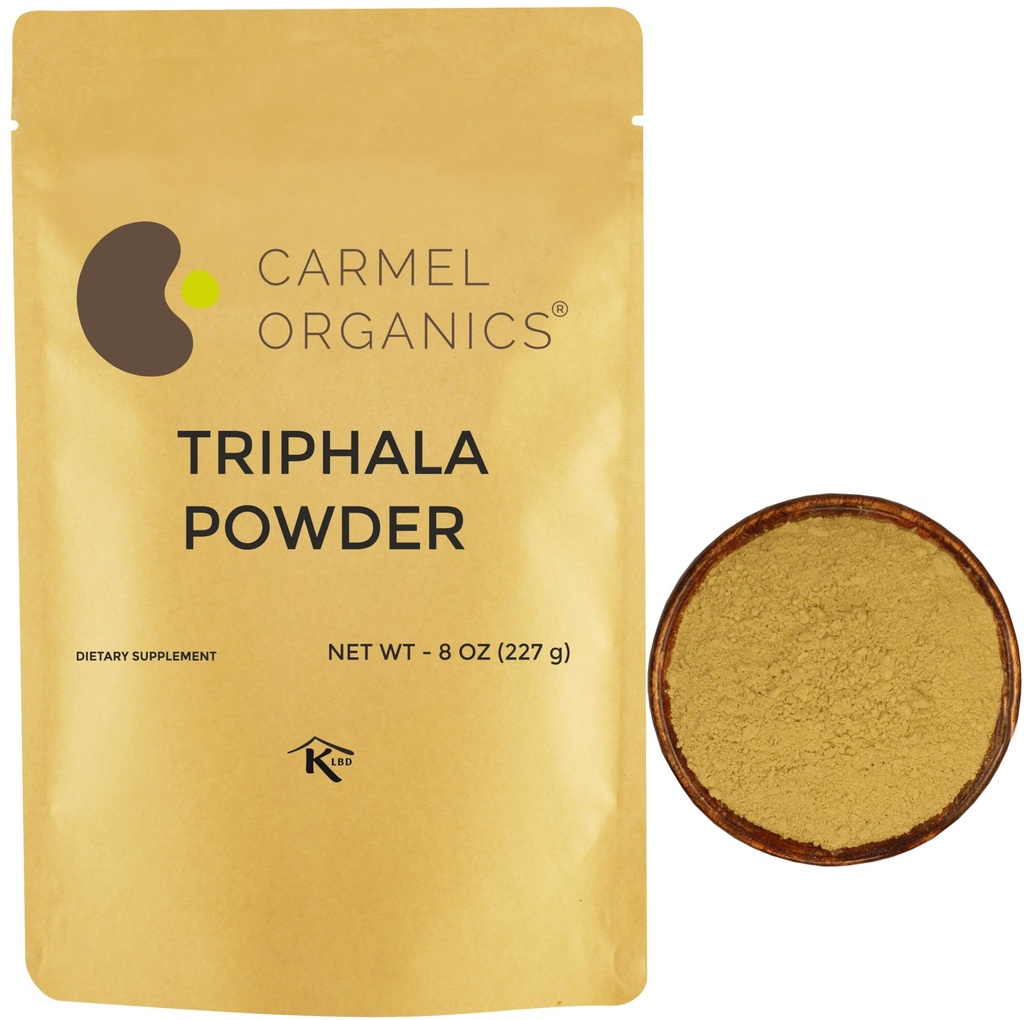 אבקת ORGANICS Triphala (Ounces) for Digestive Support; No added Preservatives | באותה תערובת של Harad, Baheda & Amla פירותs