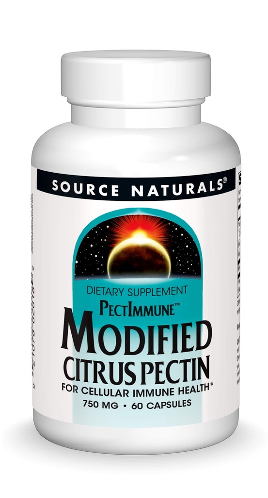 מקור טבעי PectImmune, Modified Citrus Pectin, For cell Immune Health *, 750 מ"ג - 60 קפסולות