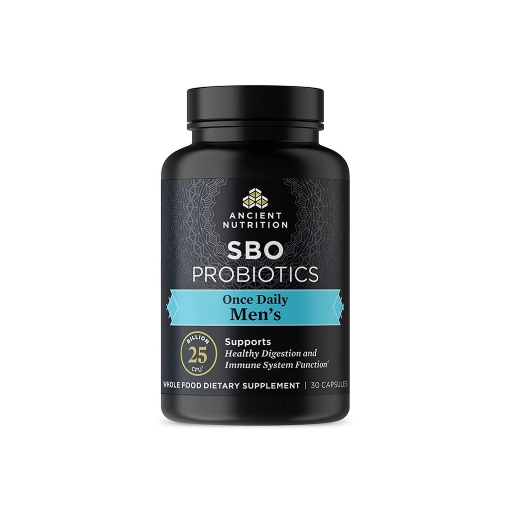 תזונה עתיקה פרוביוטיקה לגברים, SBO Probiotics Men's Once Daily 30 Ct, for Healthy Digestion and Immune System Function Support, 25 מיליארד CFUs* Per Serve