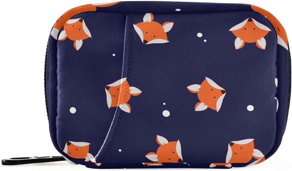 Pill Box Sweet Fox 7 Day Pill Case Travel Pill Productionser Bag with Zipper Portable Weekly תוסף ל-Holder Pouch Bag