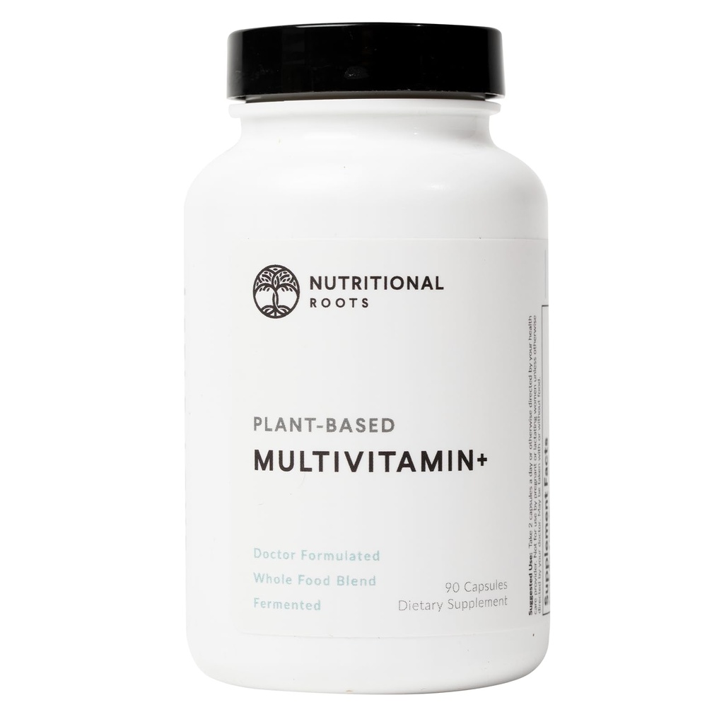 שורשים תזונתיים Multivitamin+, פרס-Winning Plant-based (Vegan) Multivitamin, ירקות אורגניים ו Herbs, פרוביוטיקה, בחירת הדוקטור, 45 משרתות