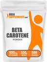BulkSupplements.com Beta Carotene אבקת - Beta Carotene תוסף, ויטמין A תוסף עבור Immune ו- Vision Support - Gluten Free, 900 מ"ג לשרת, 500g (1.1 lbs) (Pack of 1)