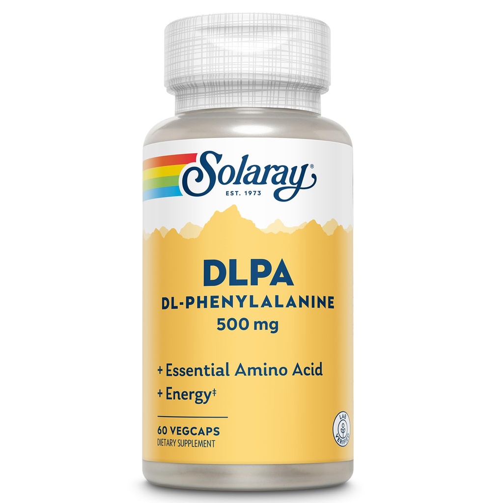 SOLA DL-Phenylalanine, 500 מ"ג | 50-50 בלנדר של Amino Acids for Nervous System, Mood & Energy Support