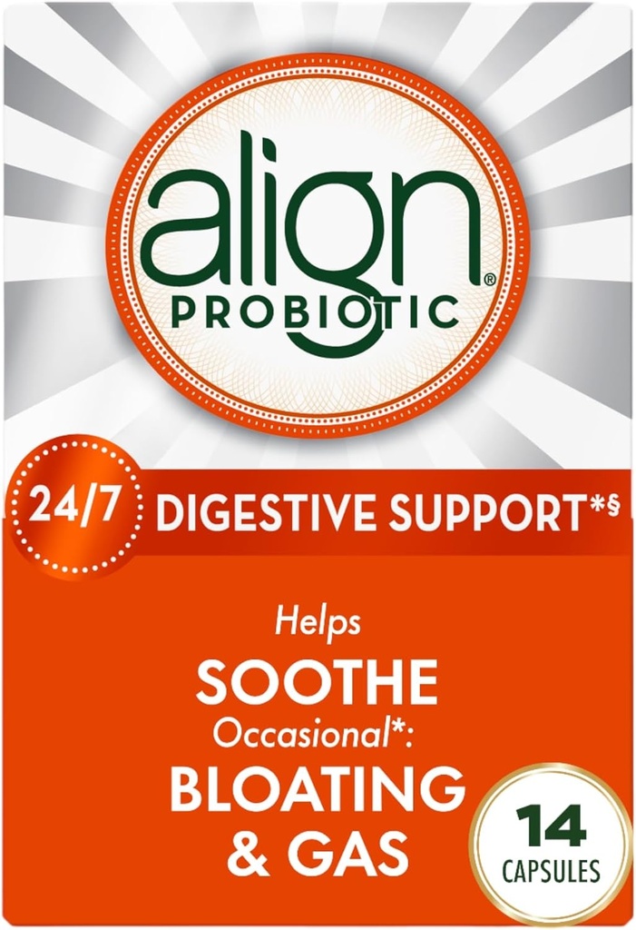 Align Probiotics, Probiotics for Women and Men, Daily Probiotic Supplement for Digestive Health *, #1 מומלץ Probiotic על ידי רופאים ו Gastroenterologist ‡