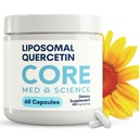 Core Med Science Liposomal Quercetin Supplement, 200mg - Physician Formulated Supports Histamine Balance, Immune Support & Antioxidant Defense - High Absorption Bioavailable Capsules, Made in USA