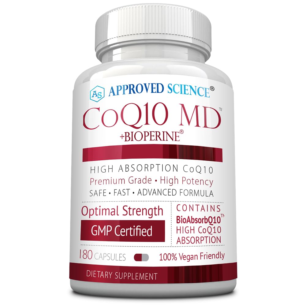 מוסמך מדע ® CoQ10 MD - תוספת כוח 300 מ"ג טהור CoQ10 עם bioperine® for Faster Absorption - תמיכה אופטימאלית - 3 חודשים אספקה