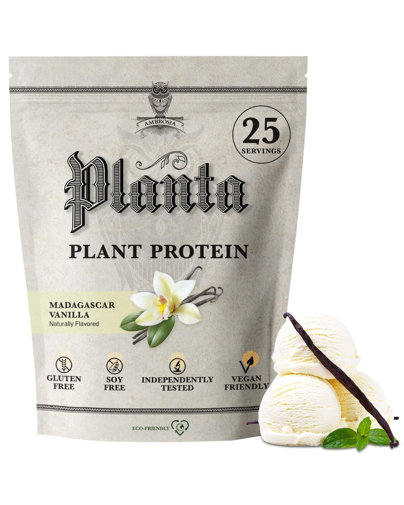 Ambrosia Planta - Premium Plant-מבוסס חלבון | טבעוני & Keto Friendly | Gourmet Flavors with no Bloating or Stomach Upset
