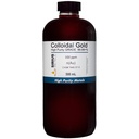זהב קולואיד אמיתי - 200 ppm - 99.99+% Purity - 500 מ"ל (16.9 Fl Oz) בבקבוק פלסטיק ללא תשלום BPA - מיוצר בארה"ב
