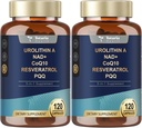 Totaria Urolithin A תוסף 1000 מ"ג עם NAD,CoQ10, Supplement for Women 120 Softgels forשרירים Energy Antioxidants (Pack of 2)