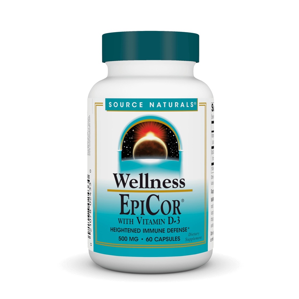 מקור Naturals Wellness EpiCor עם ויטמין D-3 עבור הגנה חיסונית מופחתת * 60 קפסולות