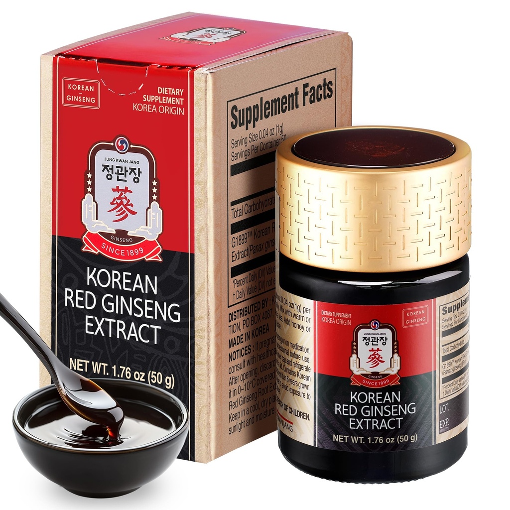 CheongKwanJang [Korean Red Panax Geneseng Concentrated Extracting 50g] - 100% צעיר קוריאני ג'ינסנג Roots, Boosts Immune System, Energy, Stamina, Healing / Recovery, Focus / Fatigueguey, Focus / Fatiguegue